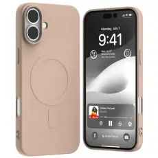 Mercury - Mercury iPhone 16 Plus Mobilskal MagSafe Semi-Silikon - Rosa Sand