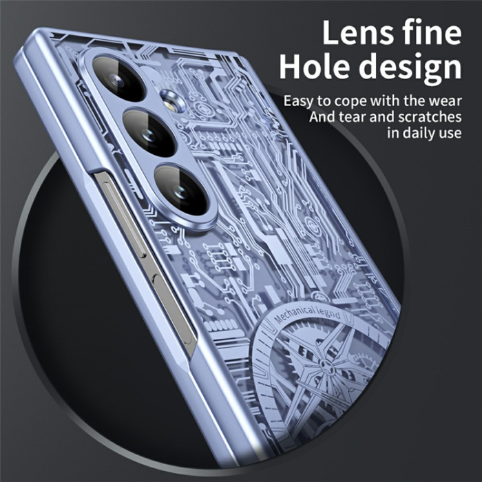 A-One Brand - Galaxy Z Fold7 Mobilskal Mechanical Legend Electroplating - Blå
