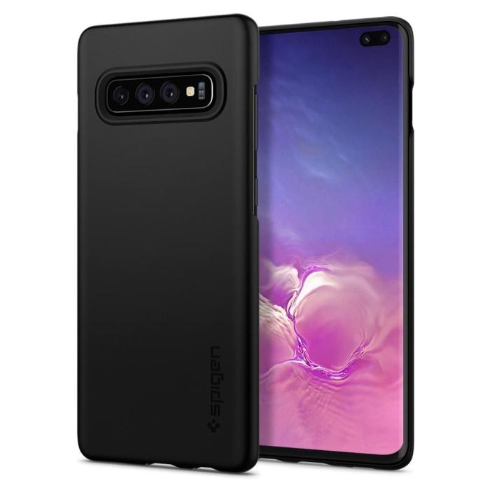 UTGATT5 - Spigen Thin Fit Galaxy S10 + Plus Svart
