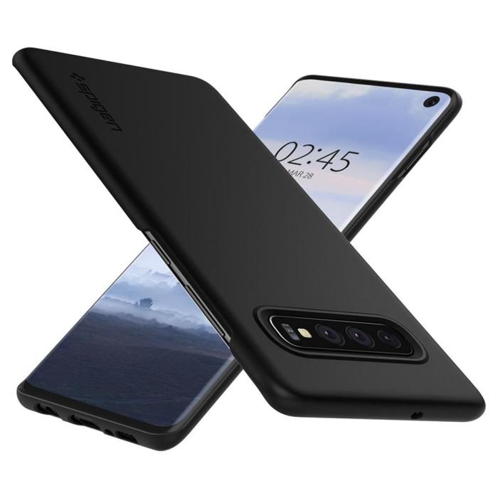 UTGATT5 - Spigen Thin Fit Galaxy S10 + Plus Svart