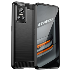 OEM - Realme GT Neo 3 Skal Carbon Silicone Flexible - Svart