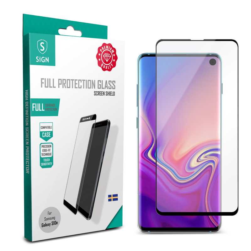 SiGN Heltäckande Härdat Glas Skärmskydd för Samsung Galaxy S10e | 5468 | AlltMobil