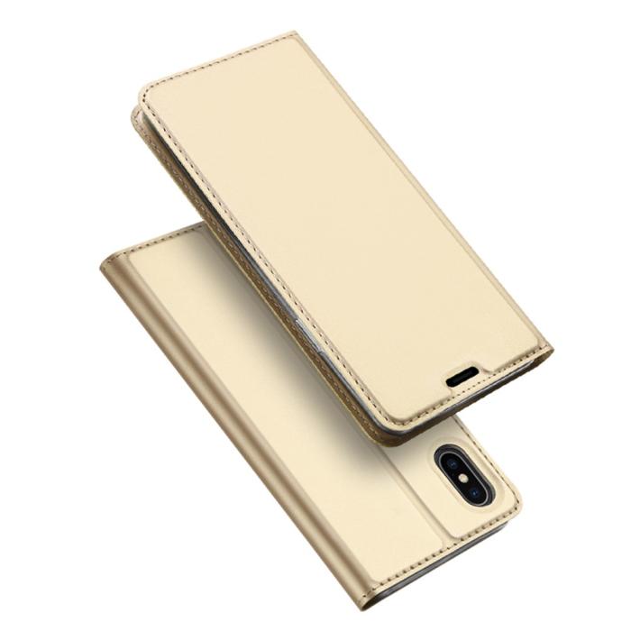 UTGATT1 - SiGN Skin Pro Plånboksfodral till iPhone XS Max - Guld