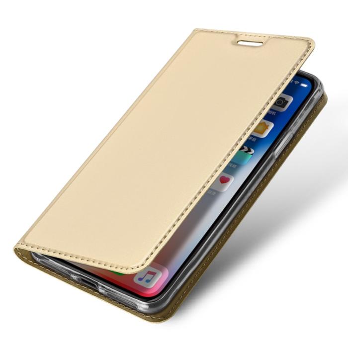 UTGATT1 - SiGN Skin Pro Plånboksfodral till iPhone XS Max - Guld