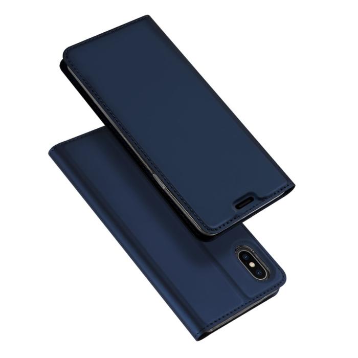 UTGATT4 - SiGN Skin Pro Plånboksfodral till iPhone XS Max - Mörkblå