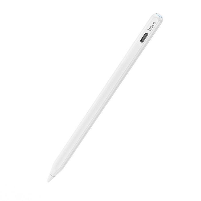 Hoco - Hoco Aktiv Kapacitiv Stylus Penna med Anti-lost Funktion 130 mAh - Vit