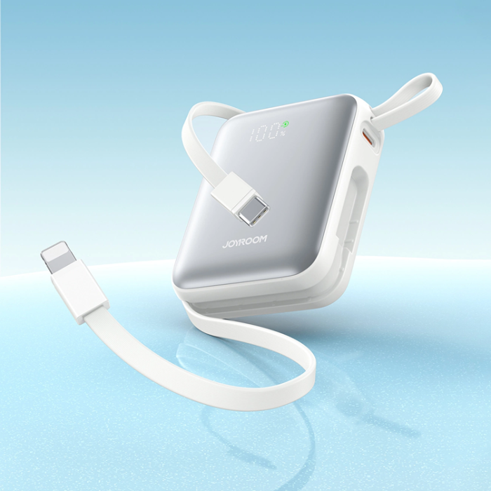 Joyroom - Joyroom Powerbank 10000mAh 22.5W USB-C - Lightning Kabel Vit