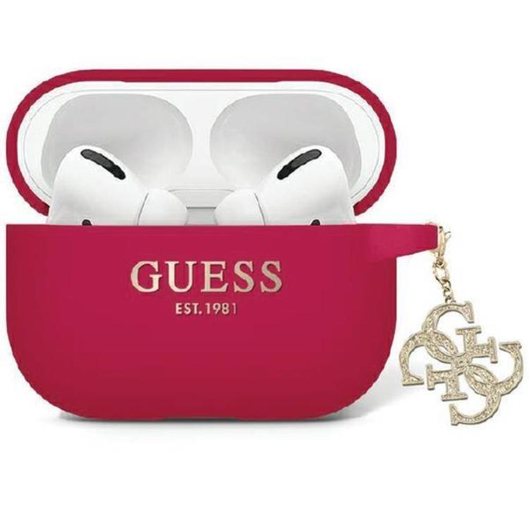 Guess AirPods Pro 2 Skal Liquid Silikon Glitter Triangle Charm | 2353 | AlltMobil