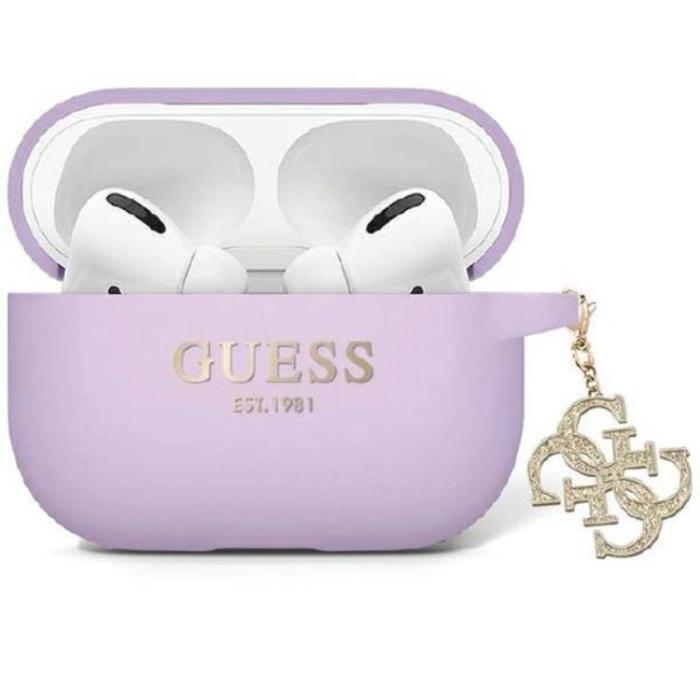 Guess - Guess AirPods Pro 2 Skal Liquid Silikon Glitter Triangle Charm
