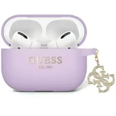 Guess - Guess AirPods Pro 2 Skal Liquid Silikon Glitter Triangle Charm
