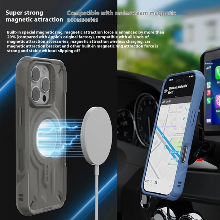 A-One Brand - JTLEGEND REX iPhone 16 Pro Mobilskal Magsafe Shockproof