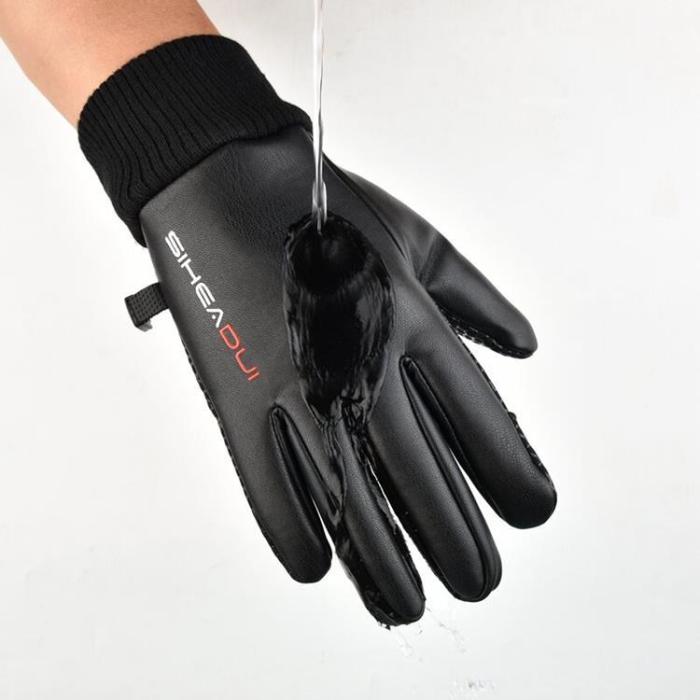 OEM - Herr Insulated Anti-Slip Mobil Touchvantar/Handskar - Svart