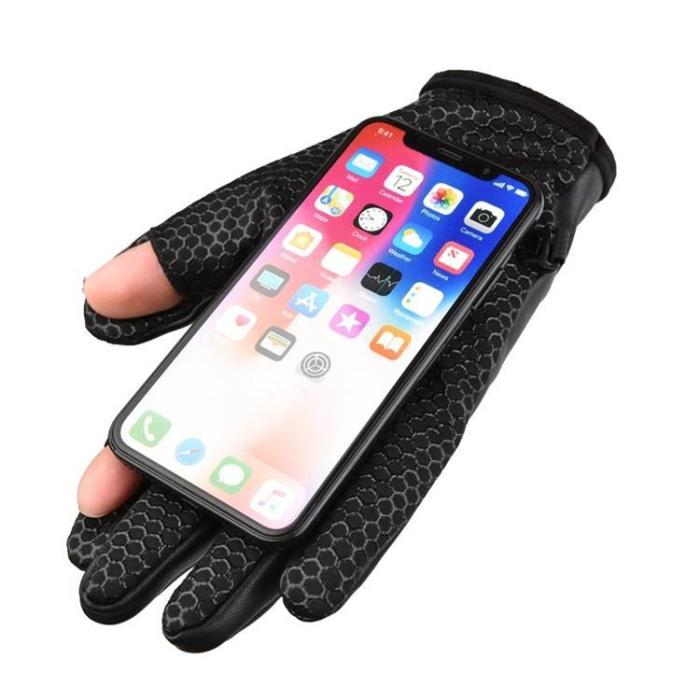 OEM - Herr Insulated Anti-Slip Mobil Touchvantar/Handskar - Svart