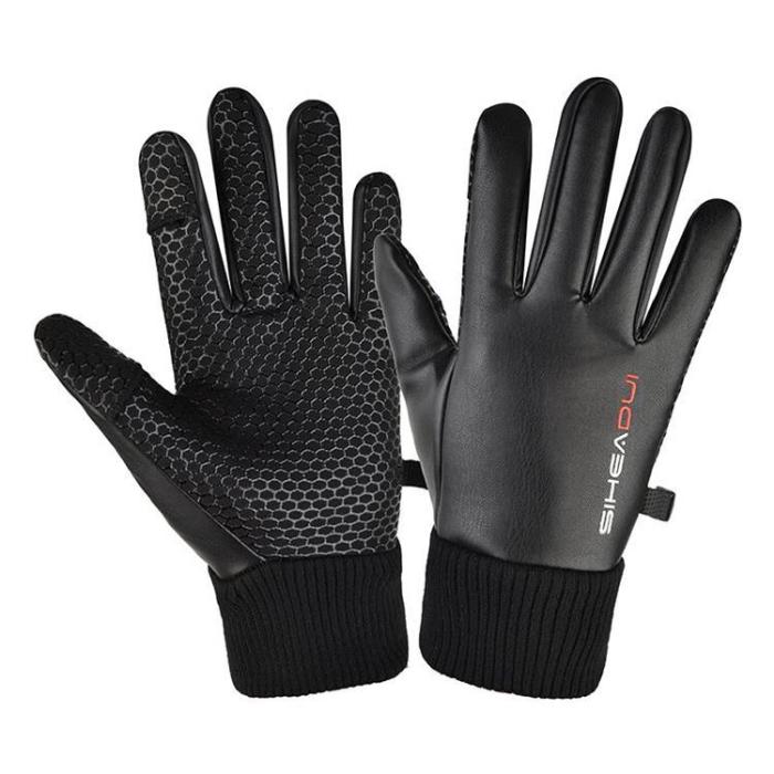 OEM - Herr Insulated Anti-Slip Mobil Touchvantar/Handskar - Svart