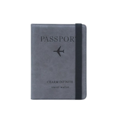 A-One Brand - Passhållare Plånbok RFID Blocking Läder - Grå