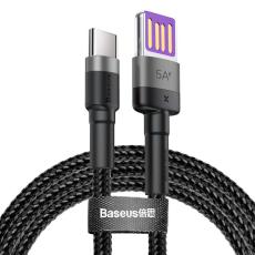 BASEUS - Baseus Cafule USB-C till USB-A kabel 40W 1m - Svart/Grå