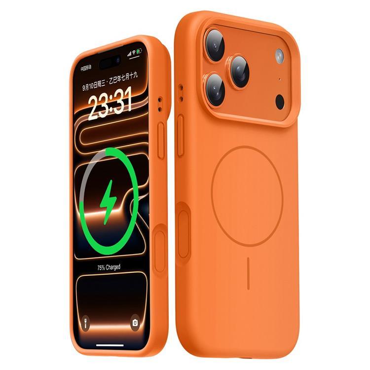 iPhone 17 Pro Mobilskal MagSafe Liquid Silikon - Orange (Orange) | 2353 | AlltMobil