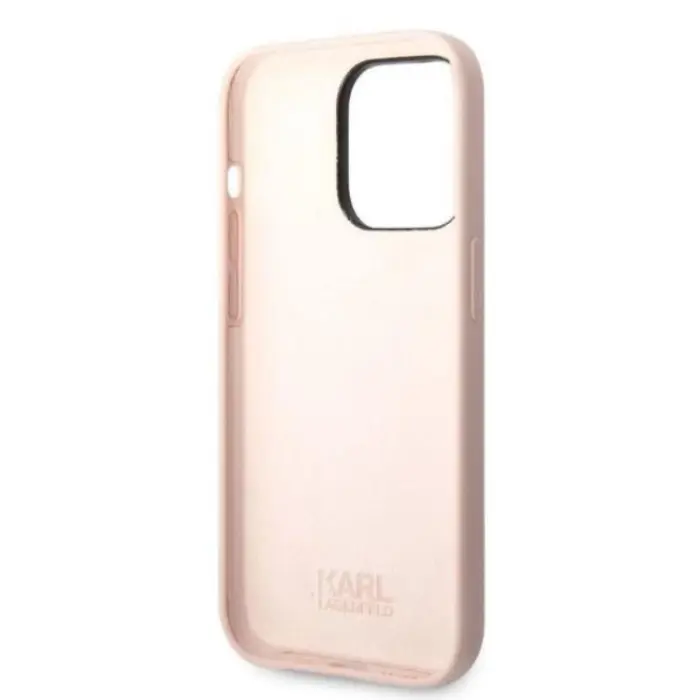 KARL LAGERFELD - Karl Lagerfeld iPhone 14 Pro Max Skal Silicone Ikonik - Rosa