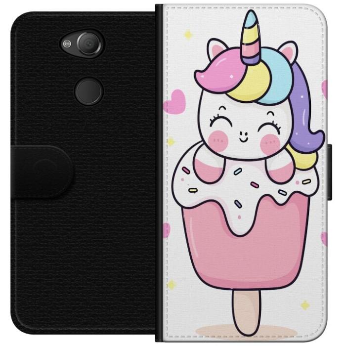 iSecrets - Plånboksfodral till Sony Xperia XA2 med Glad enhörning