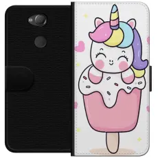 Gustaf - Pl&aring;nboksfodral till Sony Xperia XA2 med Glad enh&ouml;rning