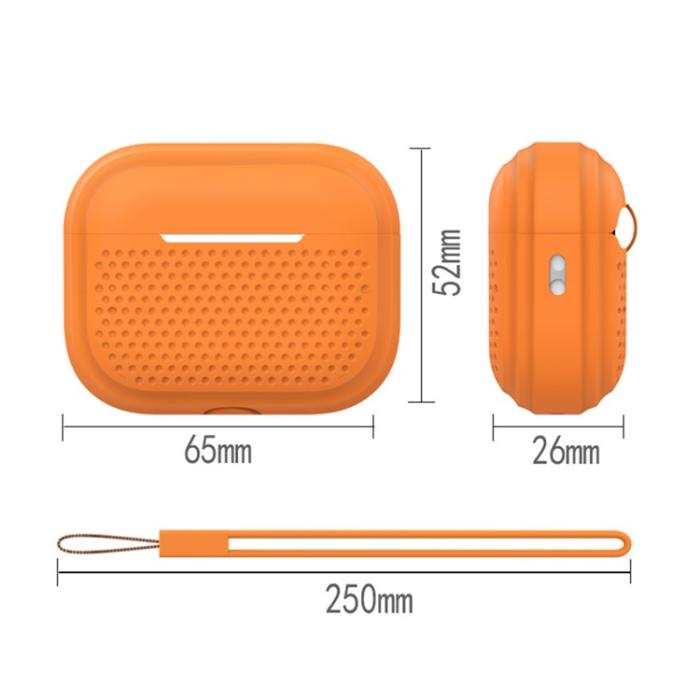 A-One Brand - Airpods Pro 2 Skal Silikon med Rem - Svart
