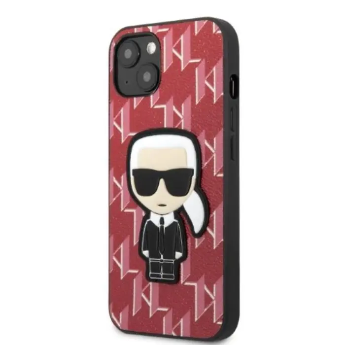 KARL LAGERFELD - Karl Lagerfeld iPhone 13 Skal Monogram Ikonik Patch - Röd