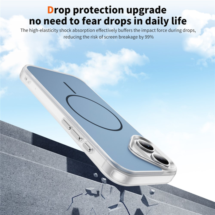 A-One Brand - iPhone 17 Mobilskal MagSafe Skin Touch TPU PC - Blå