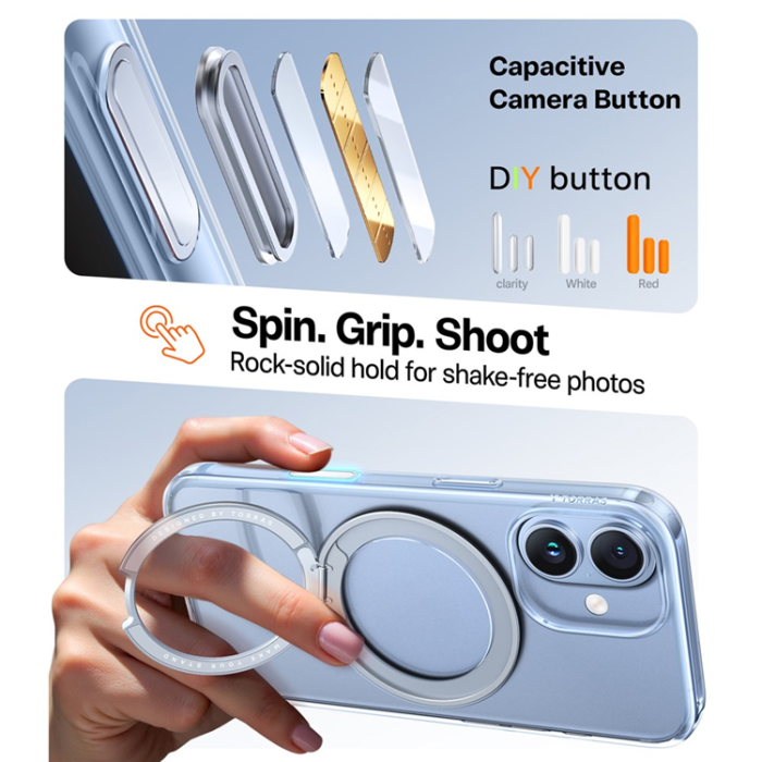 Torras - TORRAS iPhone 17 Mobilskal MagSafe O Fitness - Transparent