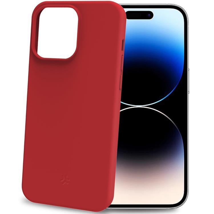 Celly iPhone 16 Pro Mobilskal Cromo Soft Rubber - Röd | 2353 | AlltMobil
