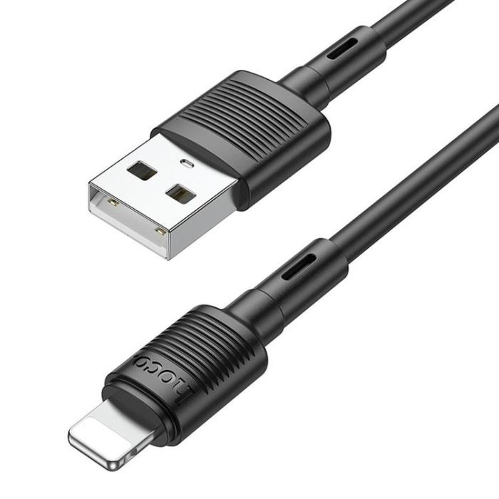 Hoco - Hoco USB-A Till Lightning Kabel 1m - Svart