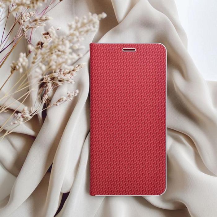 OEM - Galaxy XCover 7 Plånboksfodral Luna Carbon - Röd