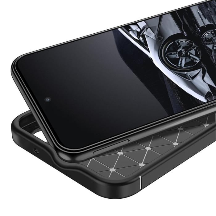 A-One Brand - Galaxy S23 Skal Carbon Fiber Texture - Svart