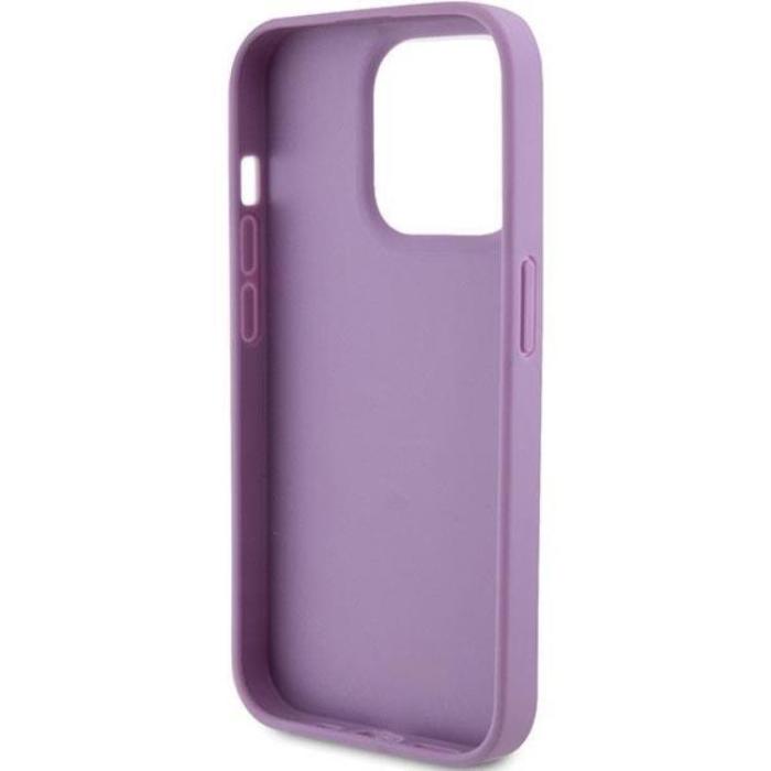 Guess - Guess iPhone 15 Pro Mobilskal Läder Stamped - Lila