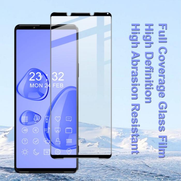 A-One Brand - [1-PACK] Härdat Glas Skärmskydd Sony Xperia 1 IV - Svart