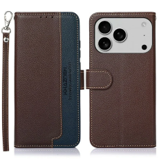 KHAZNEH - KHAZNEH iPhone 17 Pro Max Plånboksfodral RFID Blocking - Brun