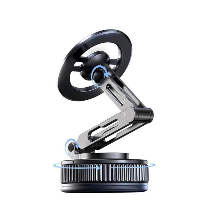 USAMS - USAMS 3-Axlig Vikbar Magnetisk Bilhållare Vakuumsugfäste ZJ087 - Svart