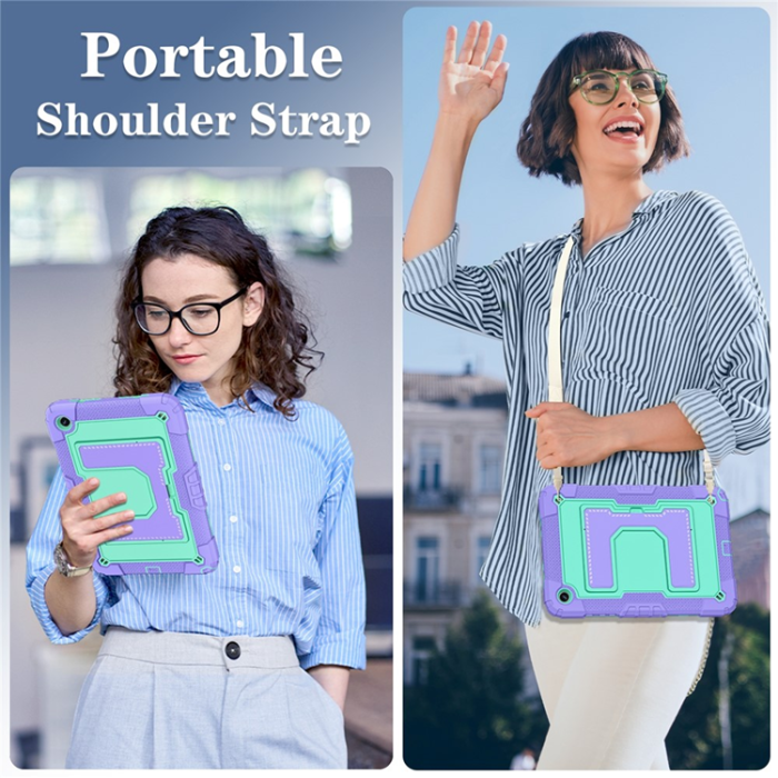 A-One Brand - Galaxy Tab A9 Plus Skal Kickstand Med Rem Anti Drop