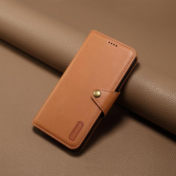 DENIOR - DENIOR Samsung Galaxy S24 Ultra Plånboksfodral Konstläder Khaki
