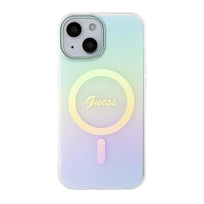 Guess - Guess iPhone 15 Mobilskal Magsafe IML Iridescent - Turquoise