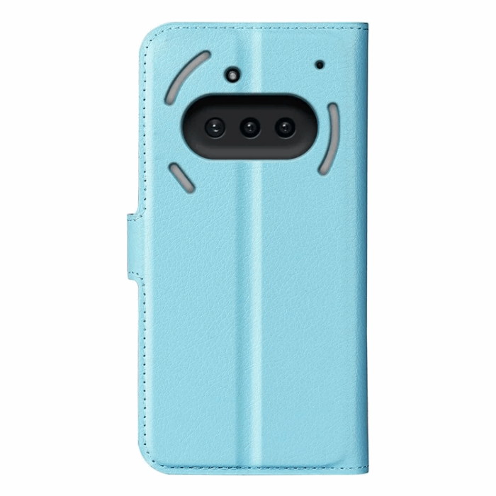 A-One Brand - Nothing Phone (3a) Plånboksfodral Litchi Texture - Blå