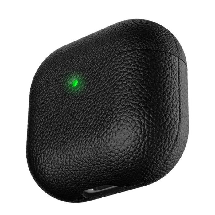 KeyBudz - KeyBudz Artisan Series läderfodral för Airpods 4 - Svart