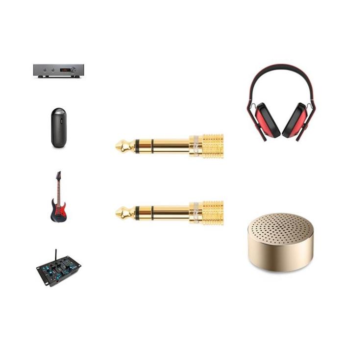 Ugreen - Ugreen Ljud Adapter 3.5 mm Mini Jack Till 6.3 mm Jack - Guld