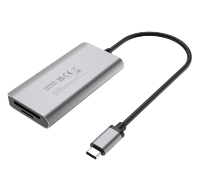 UTGATT1 - Deltaco USB-C Hub Med 3x USB-A - Silver/Grå