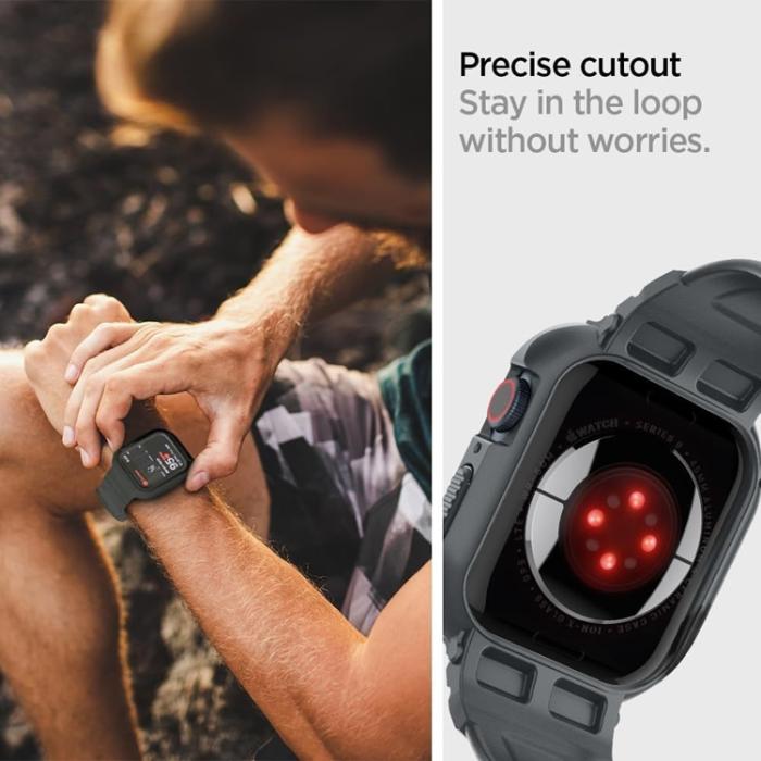 Spigen - Spigen Apple Watch 7/8/9/SE (44/45mm) Armband Rugged Armor Pro