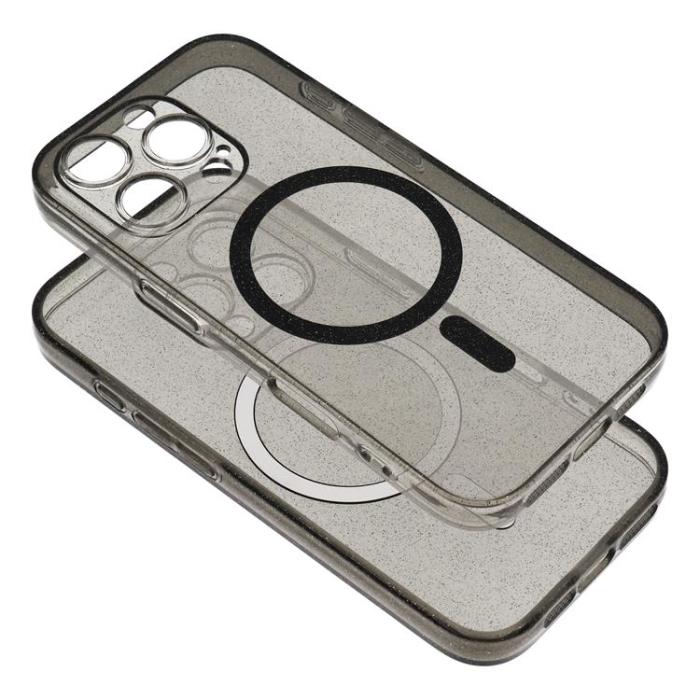 OEM - Galaxy S25 Ultra Mobilskal Magsafe Clear - Glitter Svart