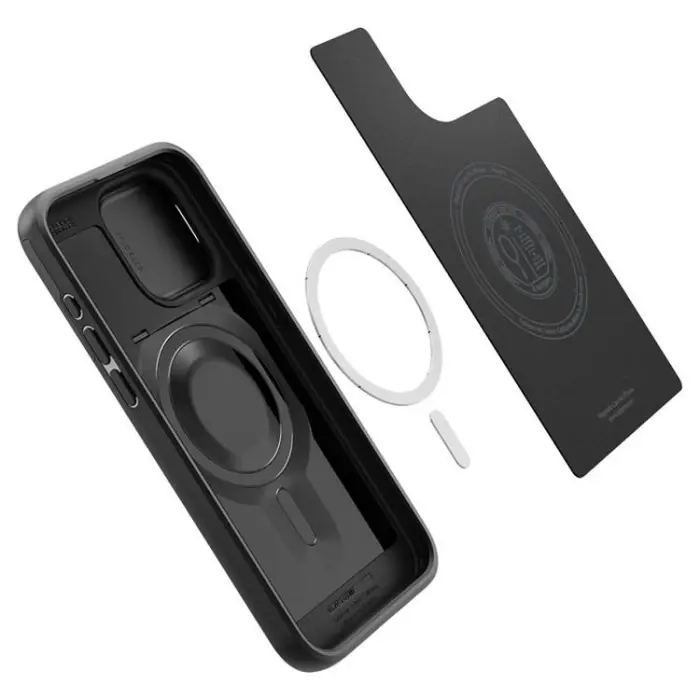 Spigen - Spigen iPhone 15 Pro Mobilskal Magsafe Optik Armor - Svart