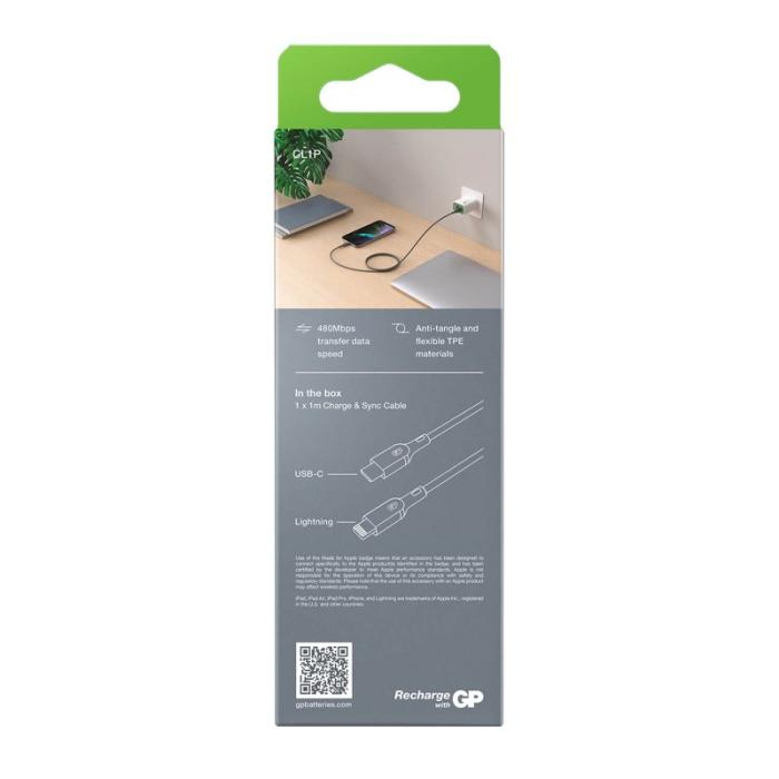 GP - GP Kabel USB-A Till Lightning CL1P 1m