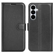 OEM - Pl&aring;nboksfodral f&ouml;r Samsung Galaxy S26 Plus St&auml;ll Konstl&auml;der - Svart