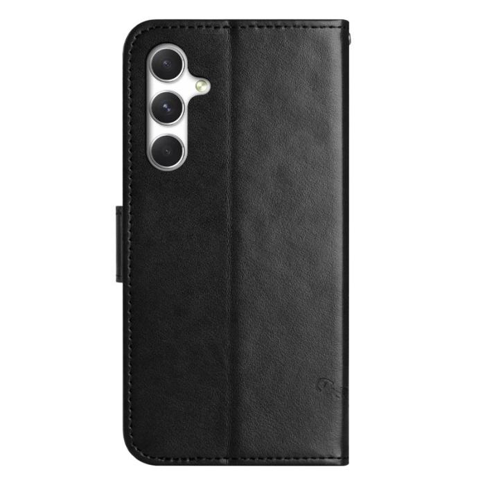 OEM - Plånboksfodral för Samsung Galaxy S26 Plus Ställ Konstläder - Svart