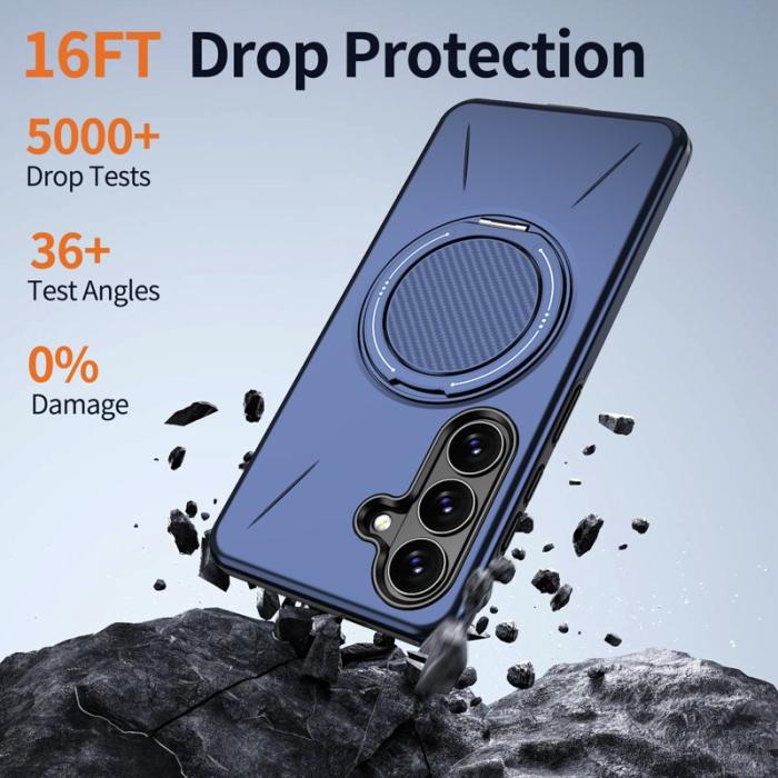 OEM - Mobilskal för Samsung Galaxy S26 Plus Magnetiskt Kickstand TPU + PC - Blå